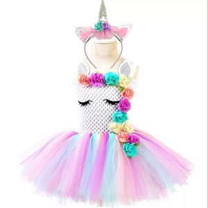 12 months unicorn tutu dress with headband
